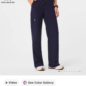 Figs High Waisted Isabel Wide Leg Scrub Pants